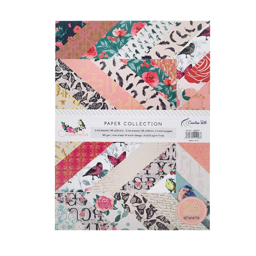 Kreatives Papier 6*4 Zoll mit Blumenmuster für Journaling und Scrapbooking A5 A6 Vintage Blumendesign Scrapbook Hintergrundpapiere – Detail 16