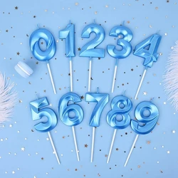 1pc blauen Geburtstag digitale Kerze Party Kuchen Topper Nummer Kuchen Dekoration Kerzen Hochzeit Festival DIY