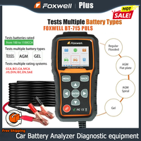 A+ Foxwell BT715 Plus Car Battery Tester Support 12/24V Flooded AGM EFB Gel Battery Battery Life Analyzer Update of BT100