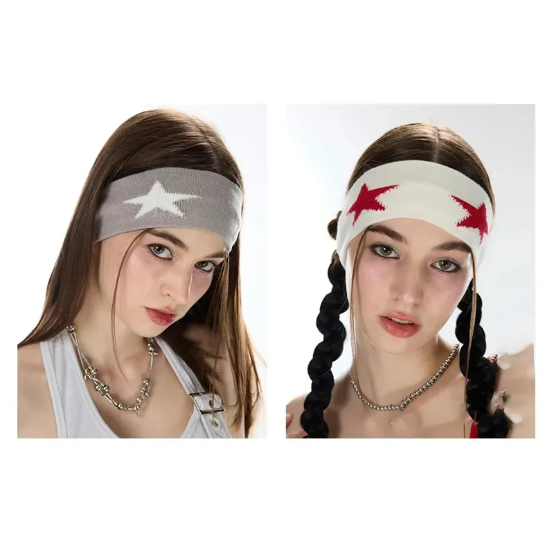 

Star Hair Band Korean Fashion High Elasticity Versatile Simple Style Sweat Absorbing Headband