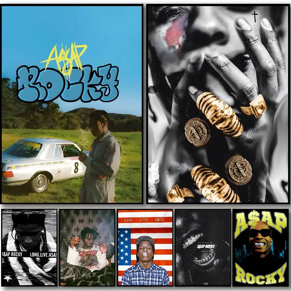 1PC A-Asap Rocky Poster Self-adhesive stickers are suitable for any wall surface waterproof moisture-proof