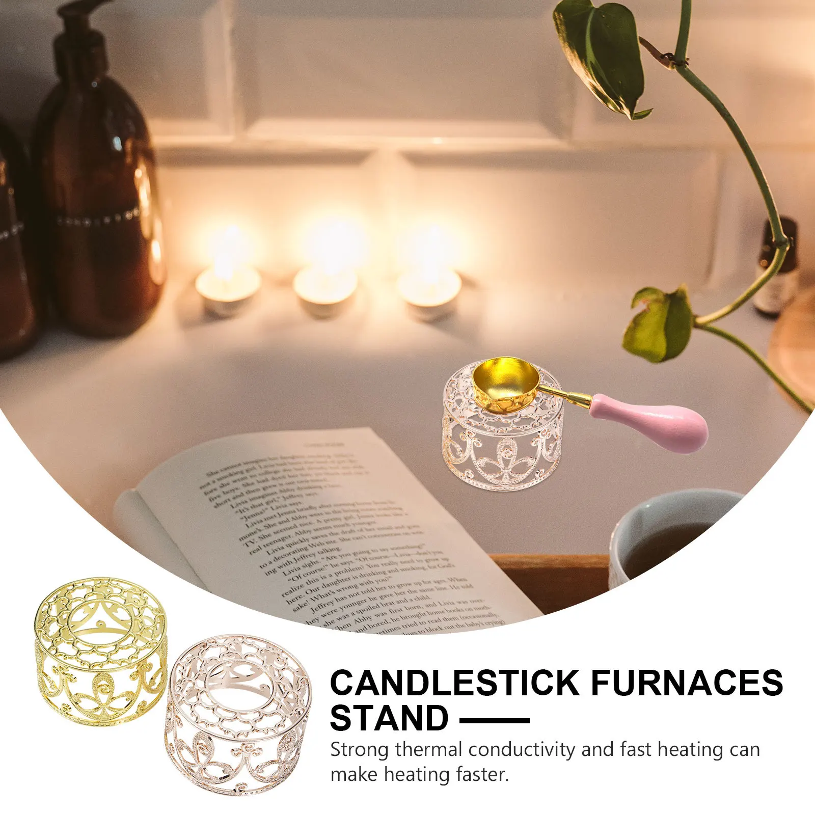 2pcs Fire Furnace European Style Hollow-Out Metal Wax Melter For Sealing Stamp Diy Craft, Wax Seal Warmer Tool, Lacquer Melting