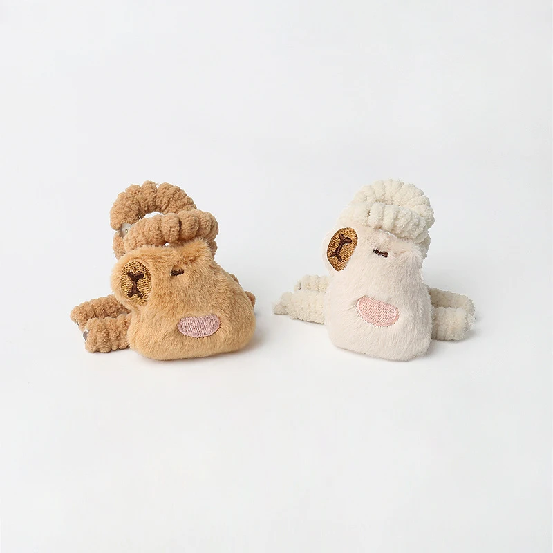 Lindo Animal de dibujos animados Capybara muñeco de peluche pinza para el pelo sombreros de mujer accesorios regalos