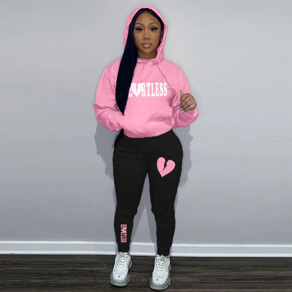 

Thick Hoodie Top 2 Piece Pants Sets 2022 Winter Women Outfit Y2K Streetwear Clothes Hoodies Two Piece Set Tracksuit Pullover