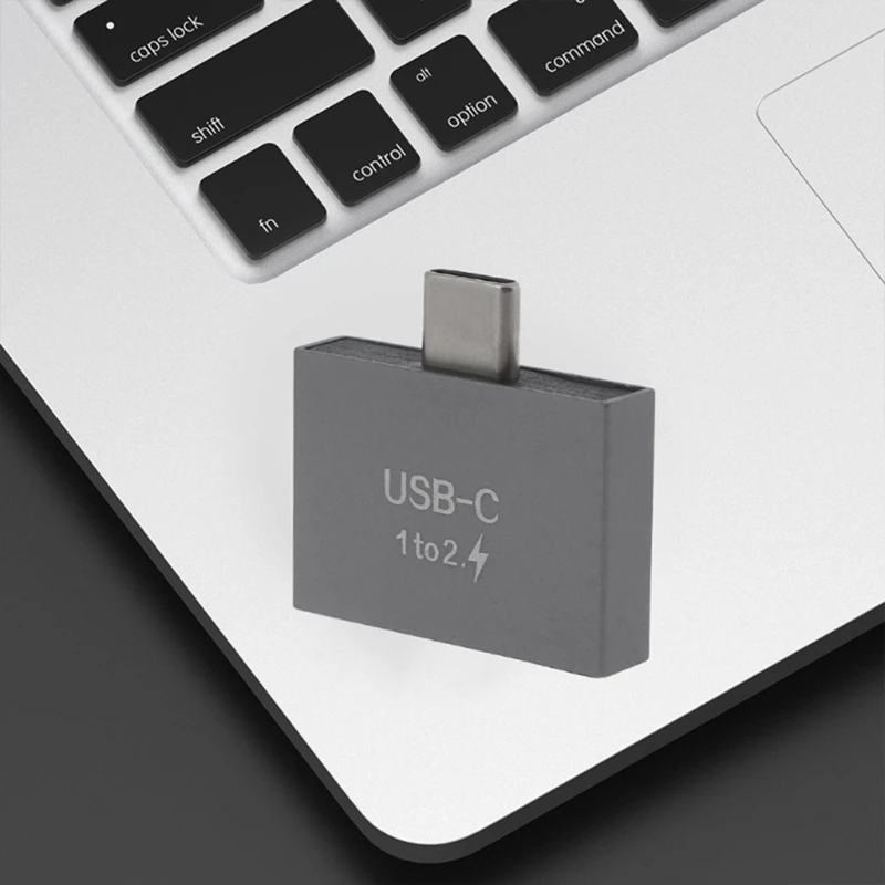 USB C Male To Dual USB C Female Splitter Converter Adapter USB C Hub Splitter Extension Connector For USB C PD Charger PC Laptop