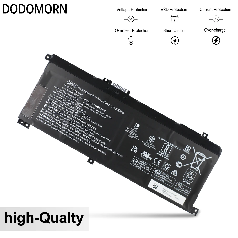 dodomorn sa04xl بطارية كمبيوتر محمول حصان envy x360 15-dr000 15-ds000 17-cg000 15z-ds100 كمبيوتر محمول l43267-005 hstnn-0b1g tpn-w142