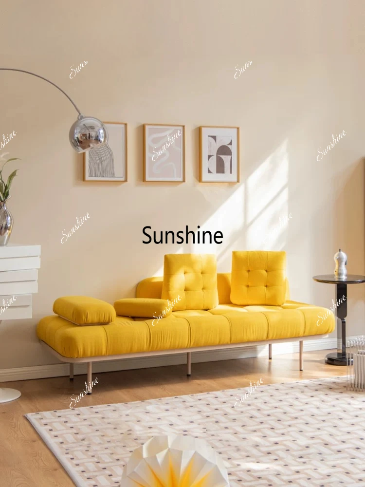 

Nordic simple modern small apartment living room three-person sofa