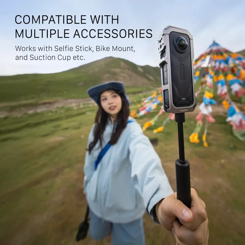 TILTA TA-T90 Full Camera Cage Kit for Insta360 X5 Accessories Protector With Horizontal Mounting Plate Titanium Gray TA-T90