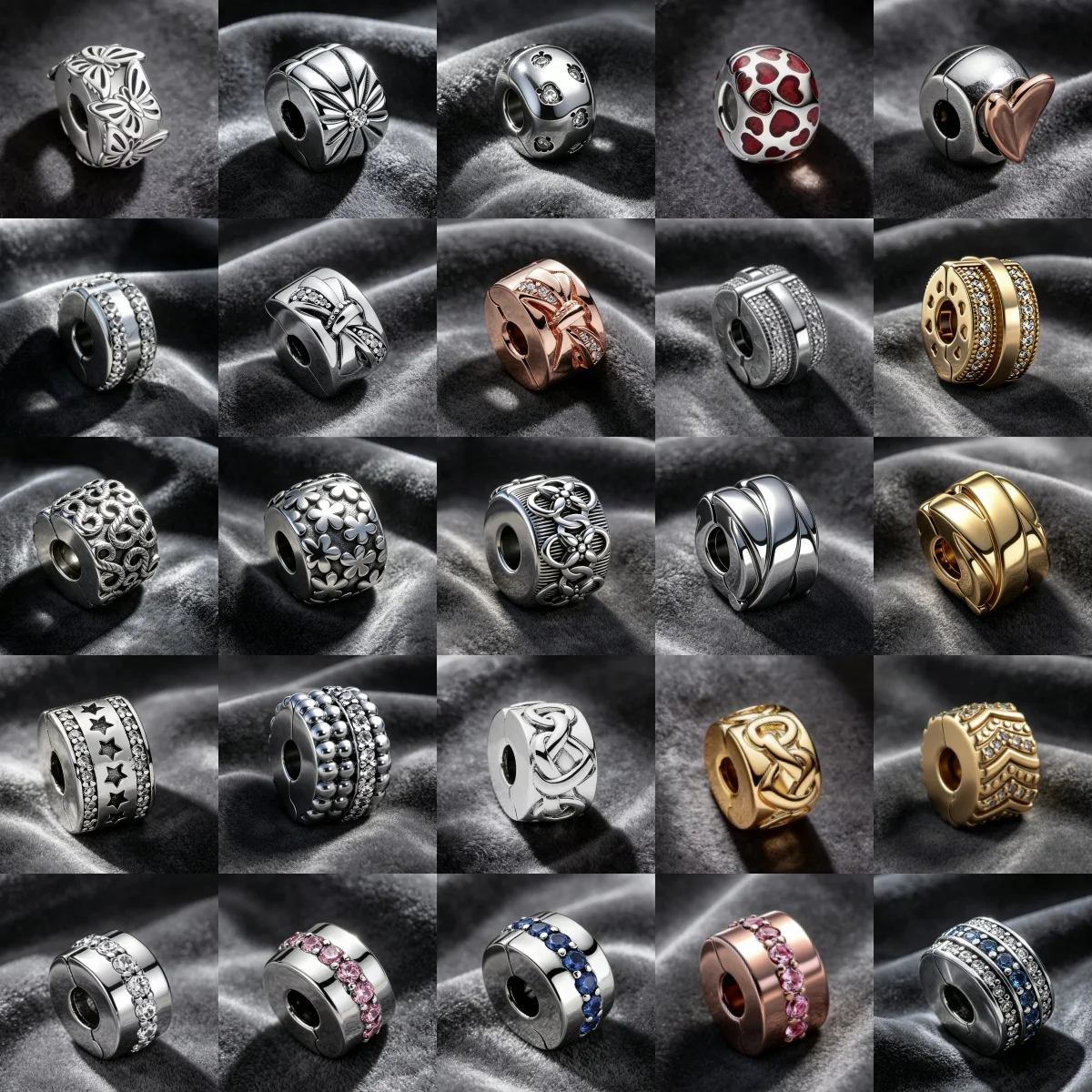 Hot Selling 925 Silver Positioning Bead Suitable for Original Snake Bone Bracelet With Diamond Inlay DIY Jewelry Accessories