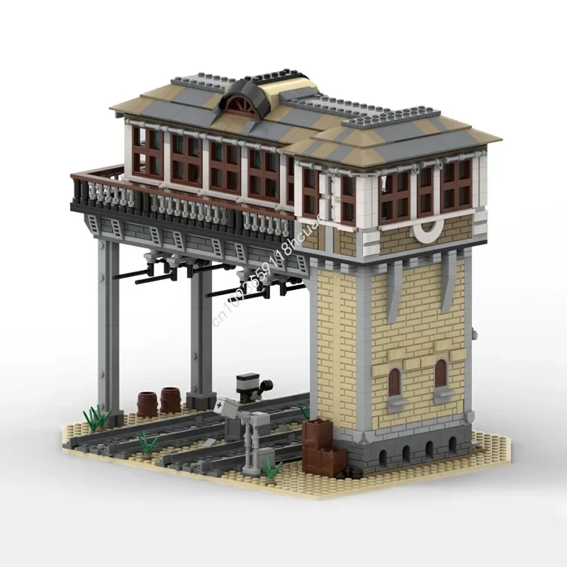 2229 Uds. Torre de interruptor MOC modelo entrenado arquitectura de bloques de construcción montar regalos de navidad DIY juguete Idea ladrillo niños cumpleaños