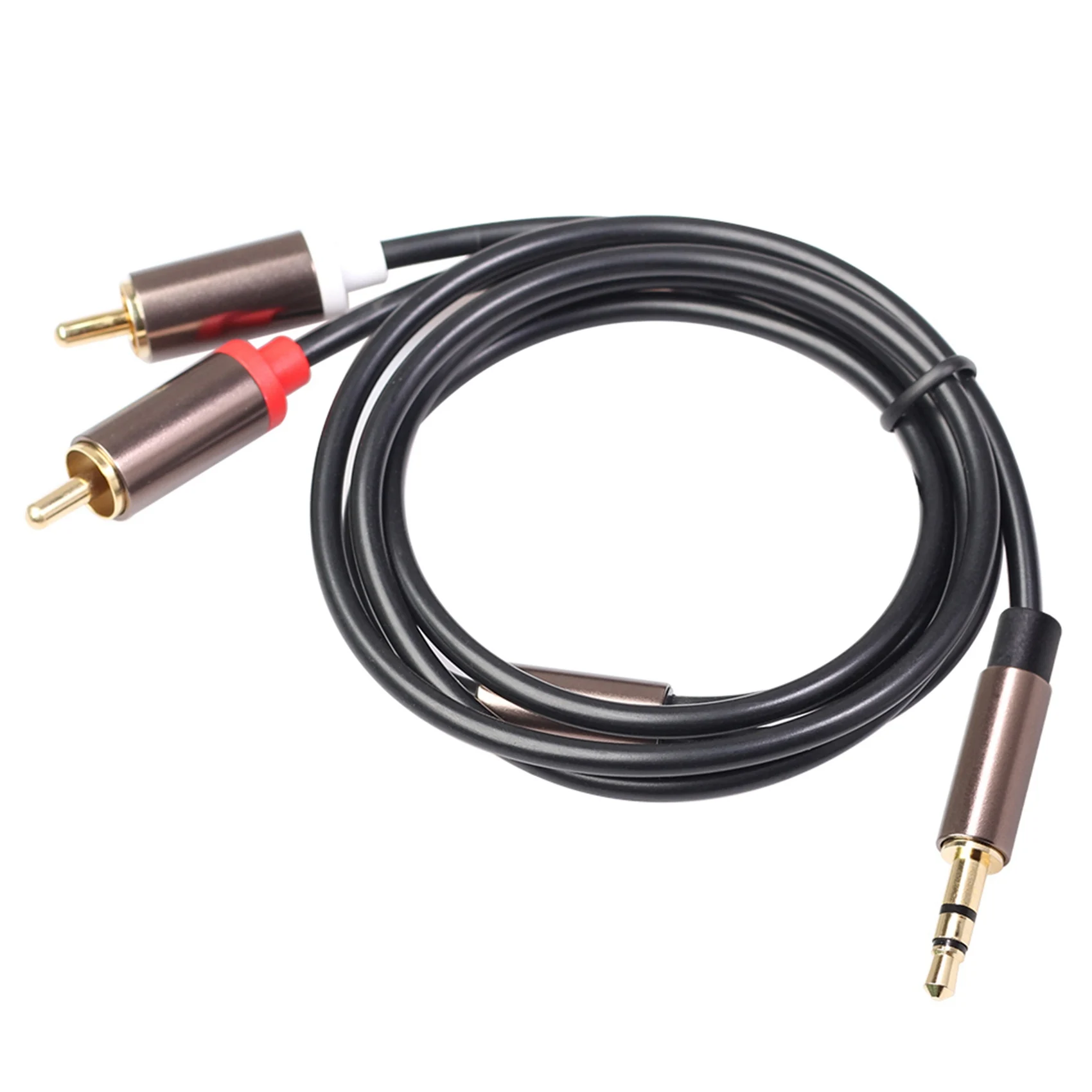 Cabo HiFi Stereo Rca para Amplificadores, 3.5mm para 2Rca Cabo de Áudio, Aux Jack, 3.5 Y Splitter para Carro, Celular