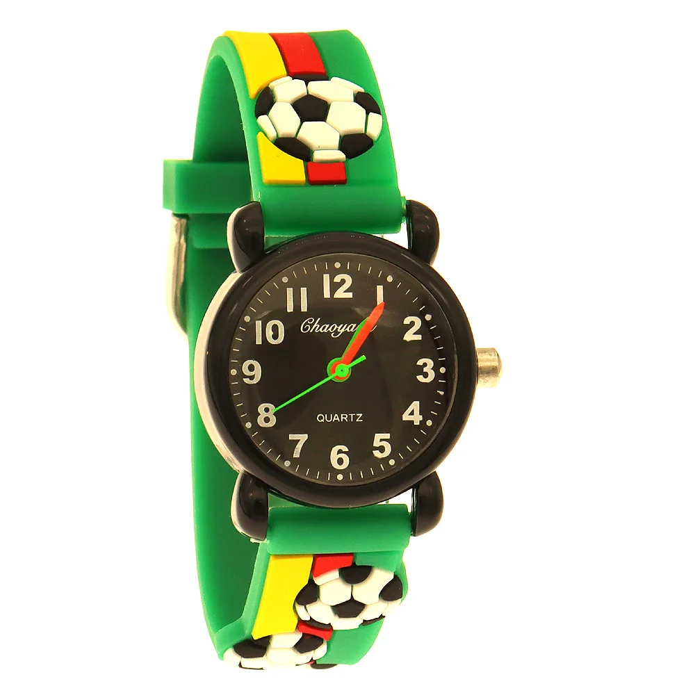 Football Pattern Children's Watch Color Silicone Strap Boy Girl Student Gift Watch Children Watches Kids Gifts