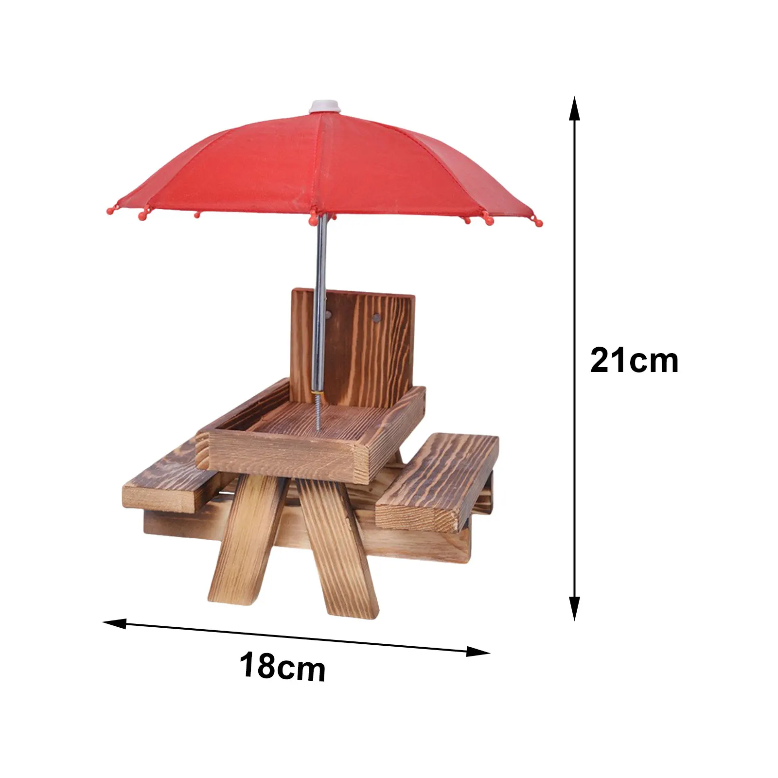 مغذي السنجاب الوظيفي ، مغذي السنجاب للفناء الخلفي ، مغذي السنجاب الخارجي مع مظلة ، هيكل صلب #6