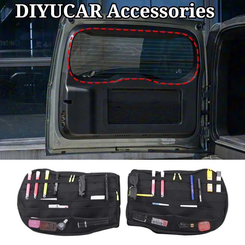 

For BYD Ti7 Leopard Titanium 7 2025-2026 Car Trunk Tailgate Window Storage Bag Cargo Tools Tidying Package Interior Accessories