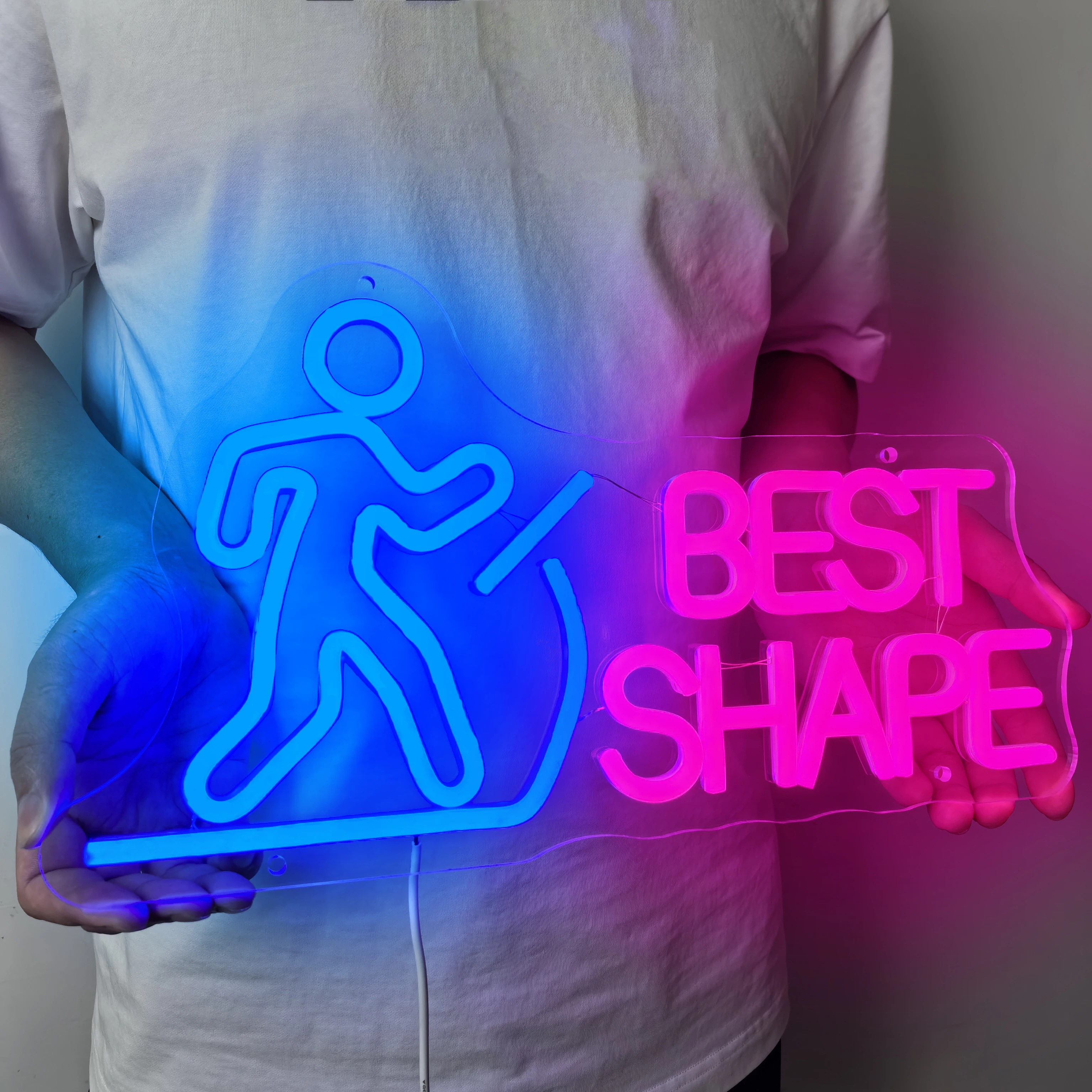 

Best Shape Neon Sign for Gym Fitness Club Led Neon Light Signs Wall Hangings LED Signs USB Powered Neon Sign Lights up Sign