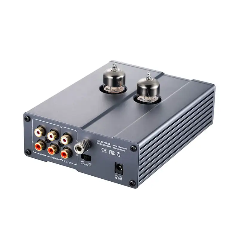 XDuoo MP-01 Tubo Phono Preamplificador y amplificador de auriculares Salida de auriculares de 6,35 mm Entrada AUX /PHONO para fonógrafos, teléfonos y reproductores de CD