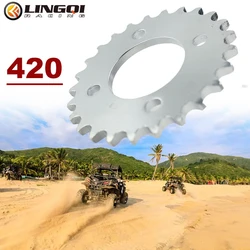 LYNNCHI Motorcycle 420 48T 41T 37T 25T Tooth Chains Motorcycle Rear Wheel Chain Sprocket Gear For 110cc 125cc 140cc Dirt Bike