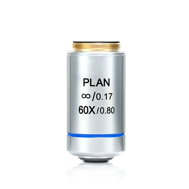 Plan Infinity Objective 4X 10X 20X 40X 60X 100X Professional Microscope Objective 195 Achromatic Objective Microscope Parts