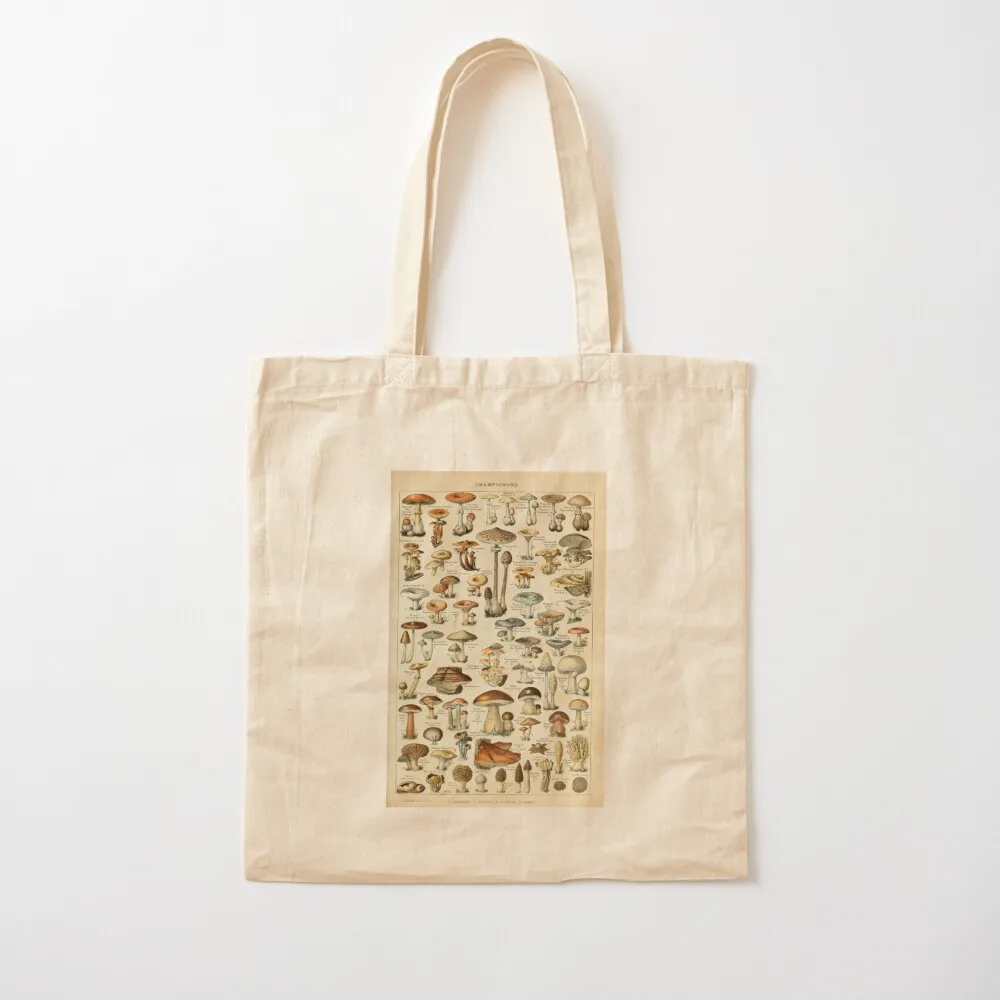 Vintage Mushroom Poster Tote Bag Handbags women canvas shopping bag tote bags cloth bags