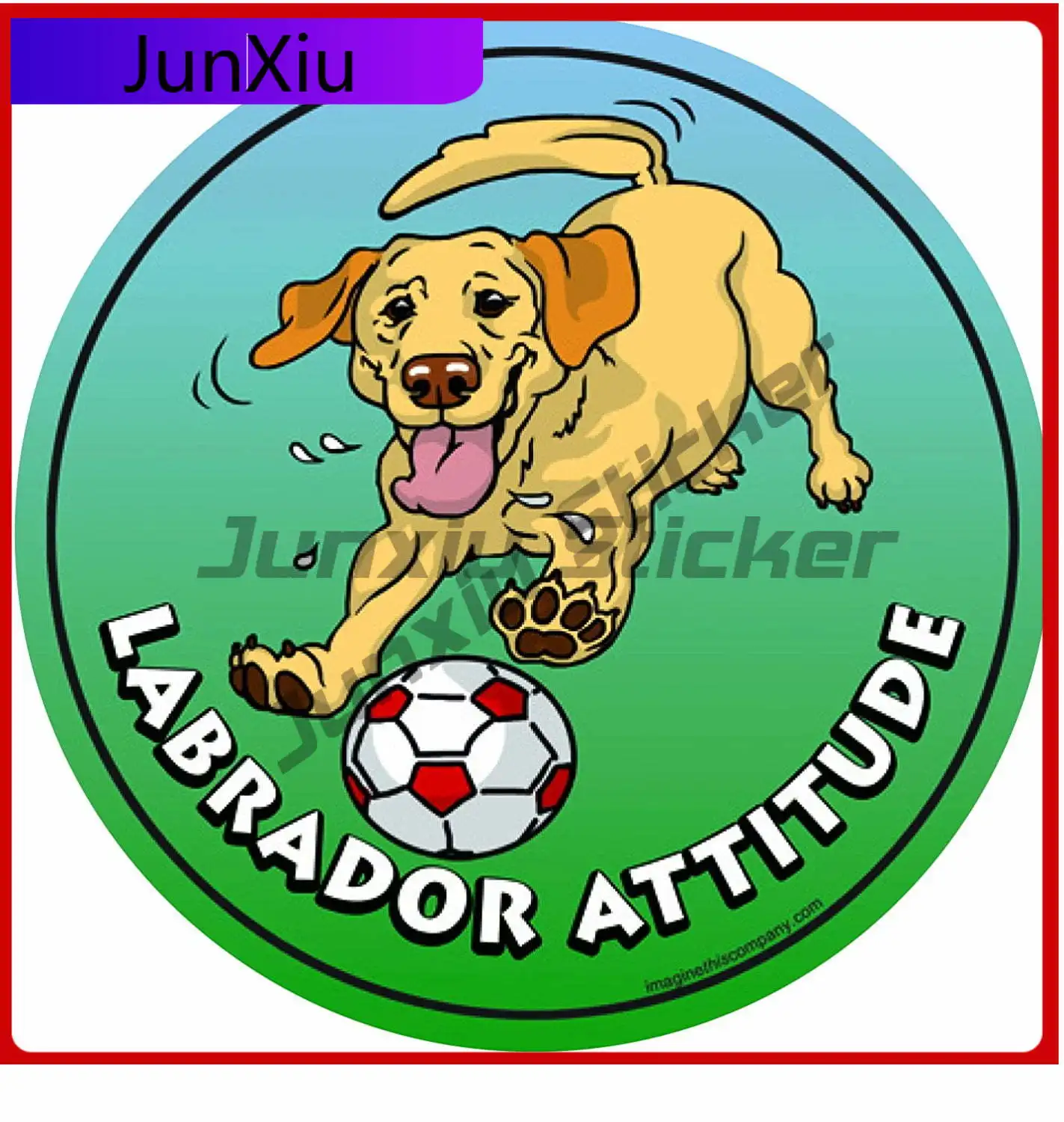 

Labrador Attitude Circle Cute Car Laptop Truck Motor Home Waterproof Vinyl Decal Decoration Unique Funny Aesthetic Aesthetic