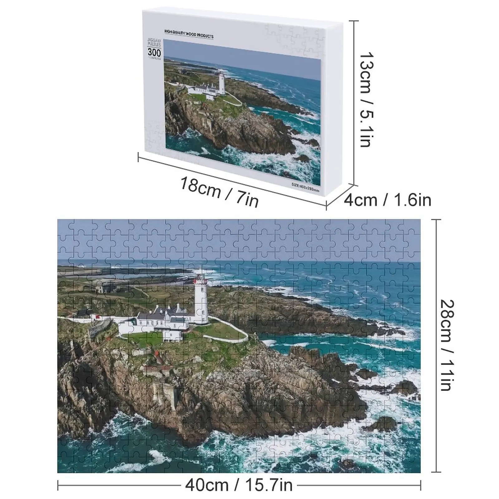 Fenad Head Lighthouse Jigsaw Puzzle Personalized Wooden Name Wood Adults Custom Wooden Name Puzzle