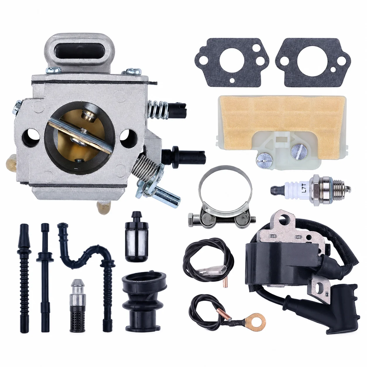 Carburetor Kit Ignition Coil For STIHL MS290/310/390 029 039 Chainsaw OEM 0000 400 1300 Air Filter Spark Plug Fuel Filter Gasket