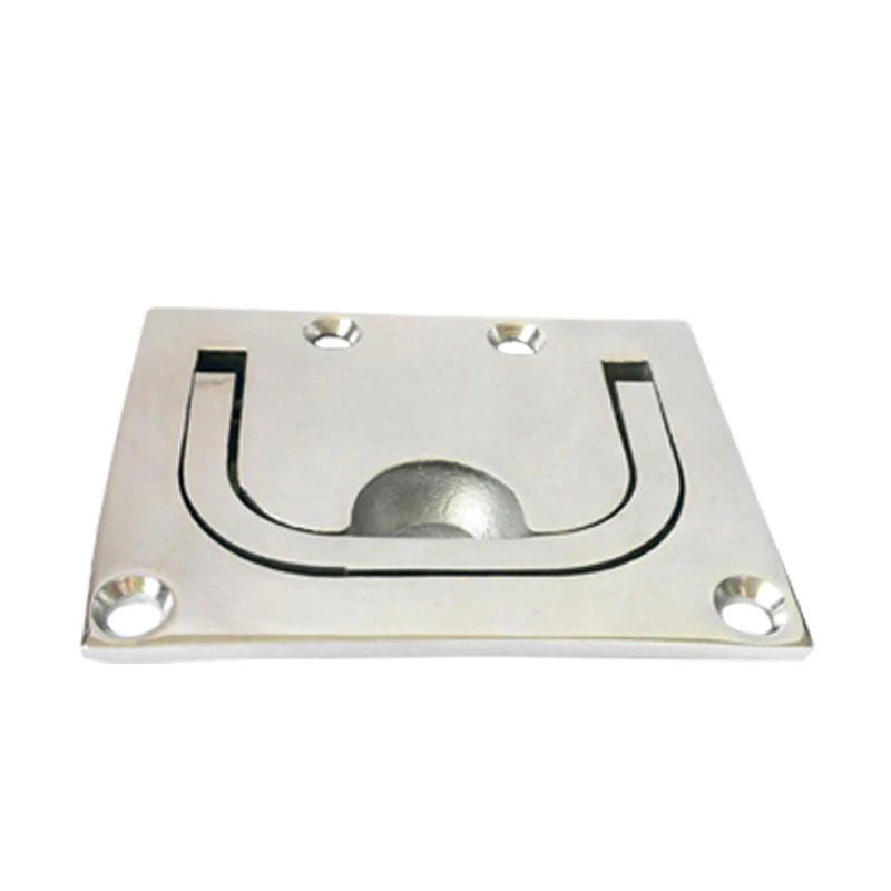 Marine 316 Stainless Steel Flush Lift Pull Handle 7.5x5.5cm For Boat Hatch Locker Cabinet Caravan Hardware