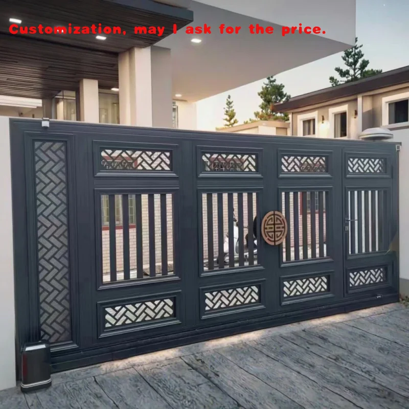 

На заказ.Самые популярные ворот 2026 года. Открытые металлические входные раздвижные большие основные алюминиевые ворота. Новый дизайн.