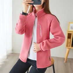 Korean Female Fleece Hoodies Jacket Ladies Stand Collar Sweatshirt Cardigan Autumn Women Large Size 5XL Thickening Sweatershirts
