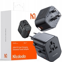 MCDODO FAST CHARGER ADAPTER TRANSITIONAL ENGLISH PLUG USA UK EU US