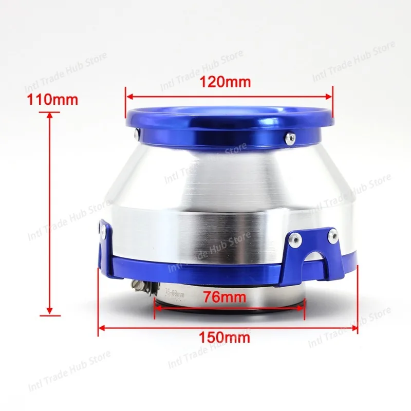 Universal Interface Aluminum Cover Air Filter High Performance Cold Air Intake Filter Racing Air Filter 76mm-1PCS
