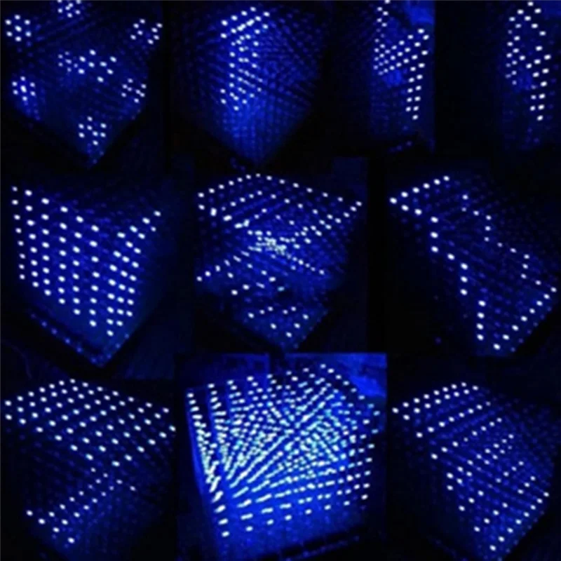 Mini 3D 8 8X8X8 LED Electronic Light Cubeeds DIY Kit Students Electronic Production for Christmas Gift/New Year