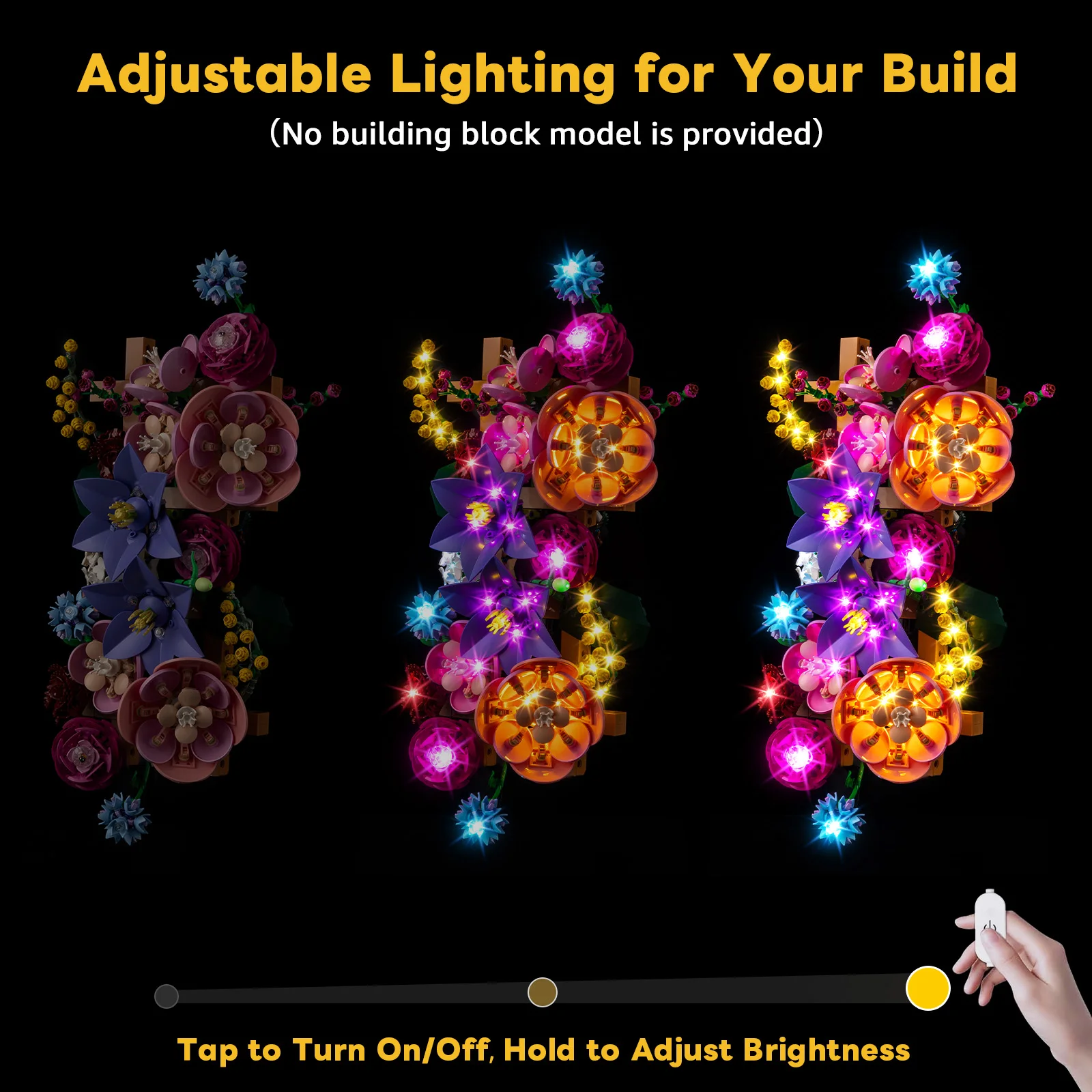 Kyglaring LED Light Kit Suitable for Lego Flower Wall Botanicals 11503 Building Blocks Not Include Lego Building