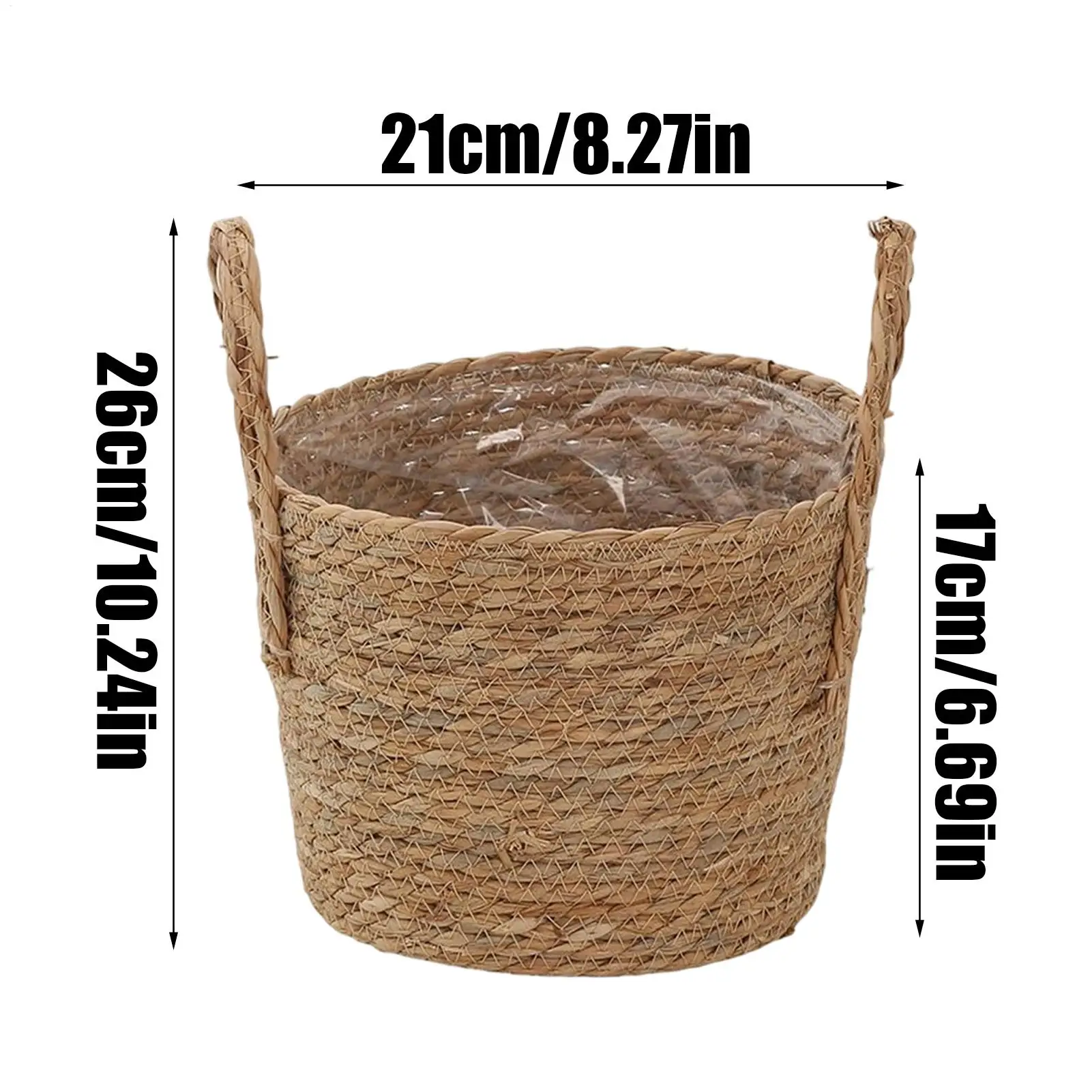 Planter Basket Straw Flowerpot Wicker Planter breathable Rattan Flower Basket Garden Yard pastoral Decoration caring for plants view 6