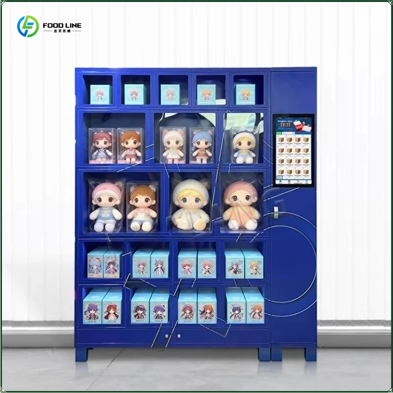 FOODLINE Customized 19 Compartment Self-Service Storage Locker Vending Machine Touch Shopping Smart Locker with Backend System