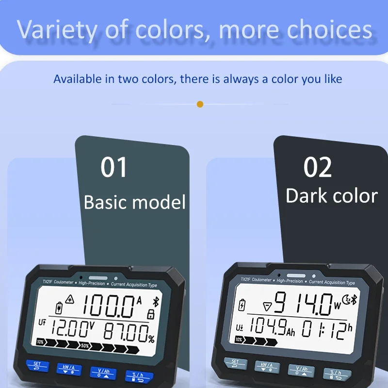 50A/100A/350A TX21 Coulomb Meter Android Bluetooth Power Display Meter Battery Level Tester Coulometer Power Display Monitor