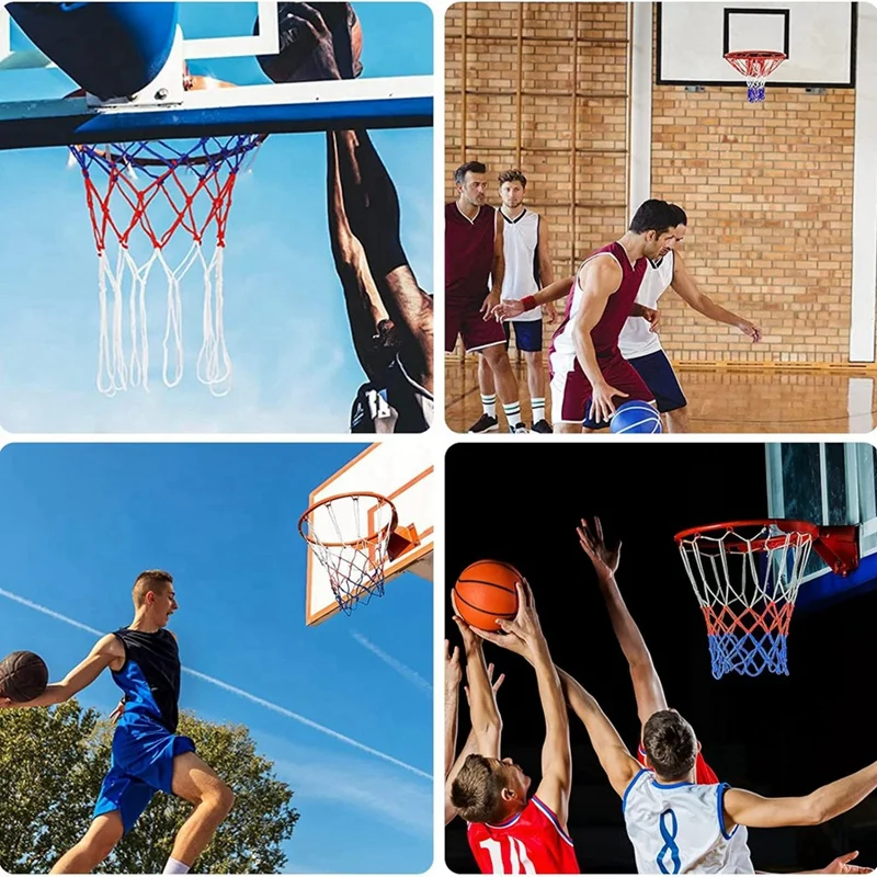 Cerceau de panier de basket-ball monté sur porte murale, jante de basket-ball, remplacement de but avec filet, panier de basket-ball standard de 18 po