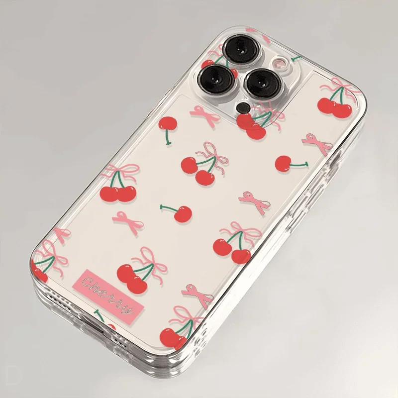 لطيف القوس زهرة الكرز طباعة جراب هاتف ل Realme C53 C51 C75 C67 C63 C65 9 12 برو زائد 8 9 برو 5 جرام غطاء الأزهار واضح Fundas