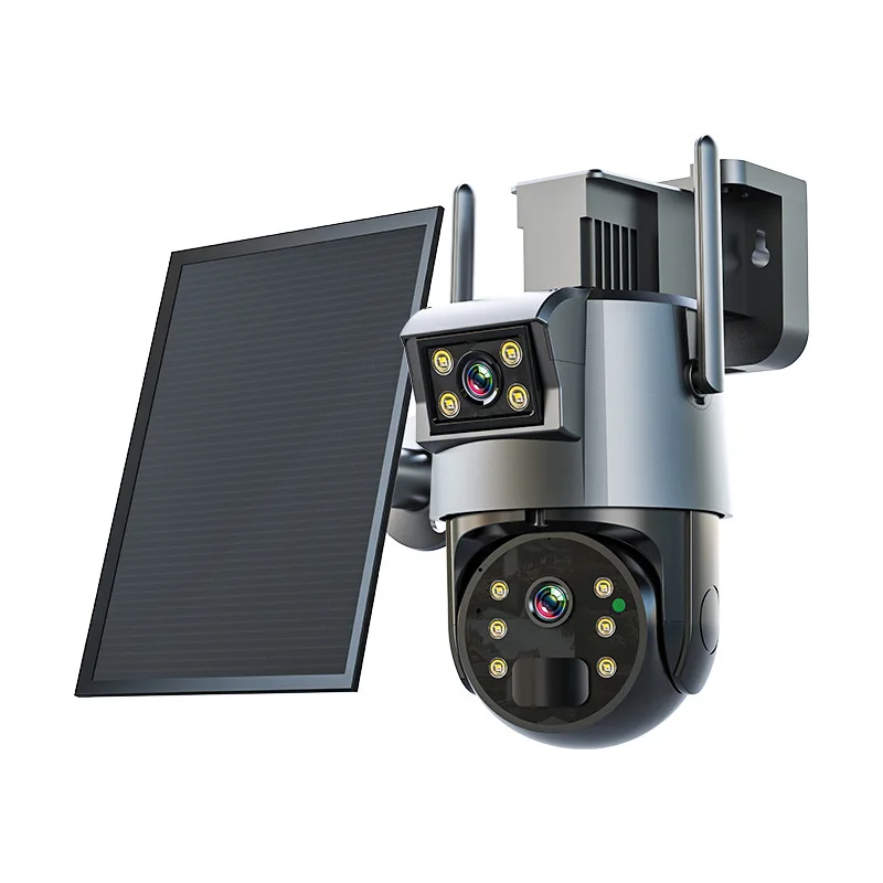 Imagem -01 - Energia Solar Ptz ip Dome Câmera ai Humanoid Detecção Cctv Baby Monitor 4g Alarme 4mp Ubox App Lente Dupla Full Color Segurança energia solar ptz ip dome camera ai humanoid deteccao cctv baby monitor 4g alarme 4mp ubox app lente dupla full color seguranca 01