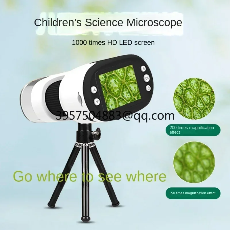 Electronic screen digital high definition microscope children's science specialty electron optics to see bacteria for primary