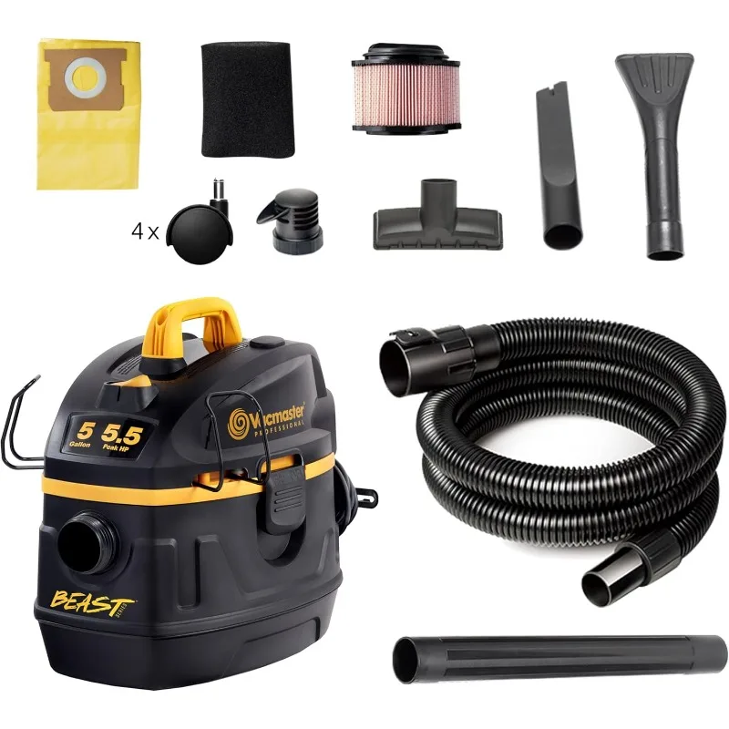 Professional Beast Series 5-Gallon* 5.5 Peak HP† Wet/Dry Vacuum