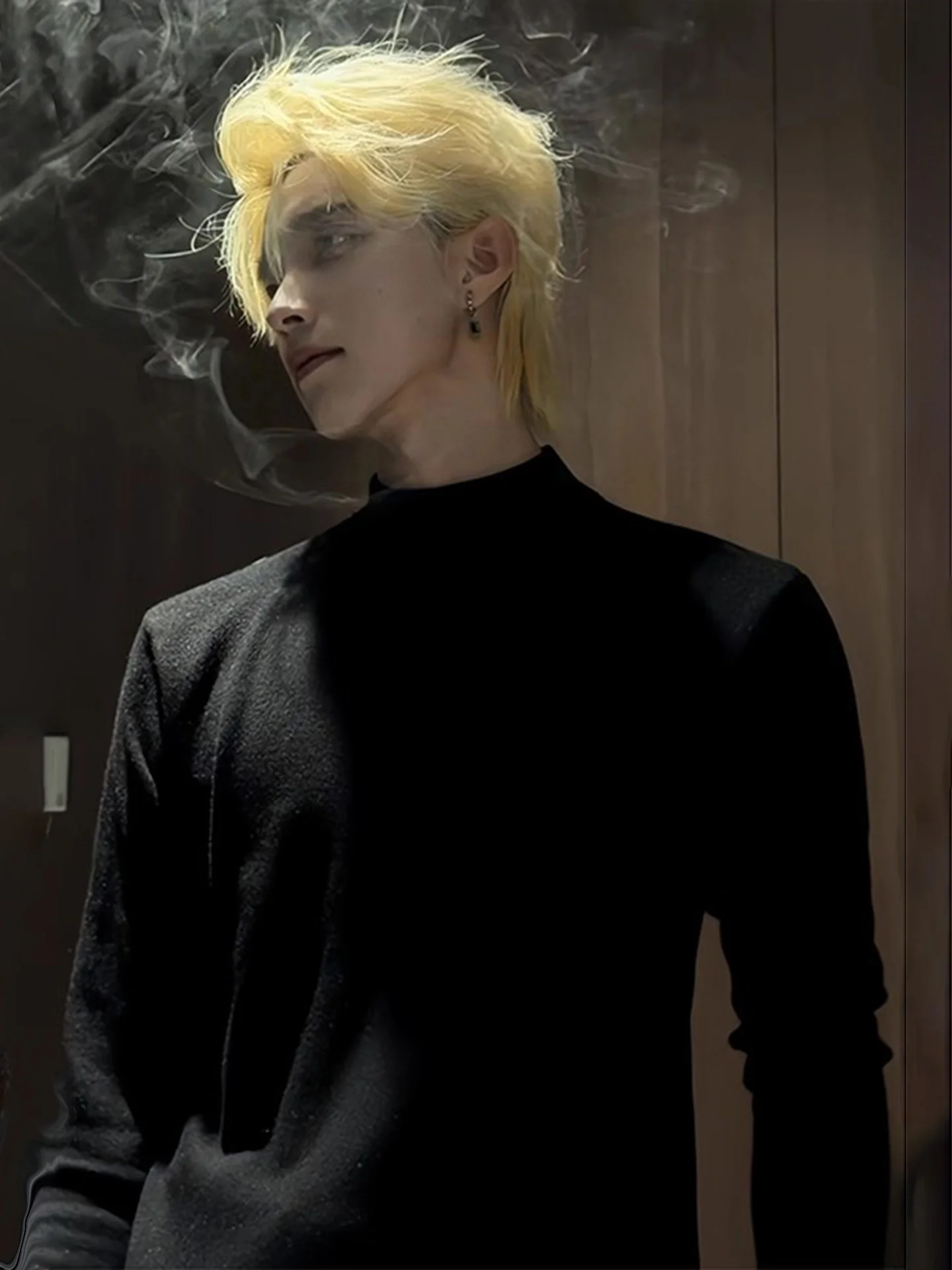 

Мужской свитер Bla Slim Fit с высоким воротом, повседневный, теплый, утолщенный, для ношения под одеждой, модный, на зиму