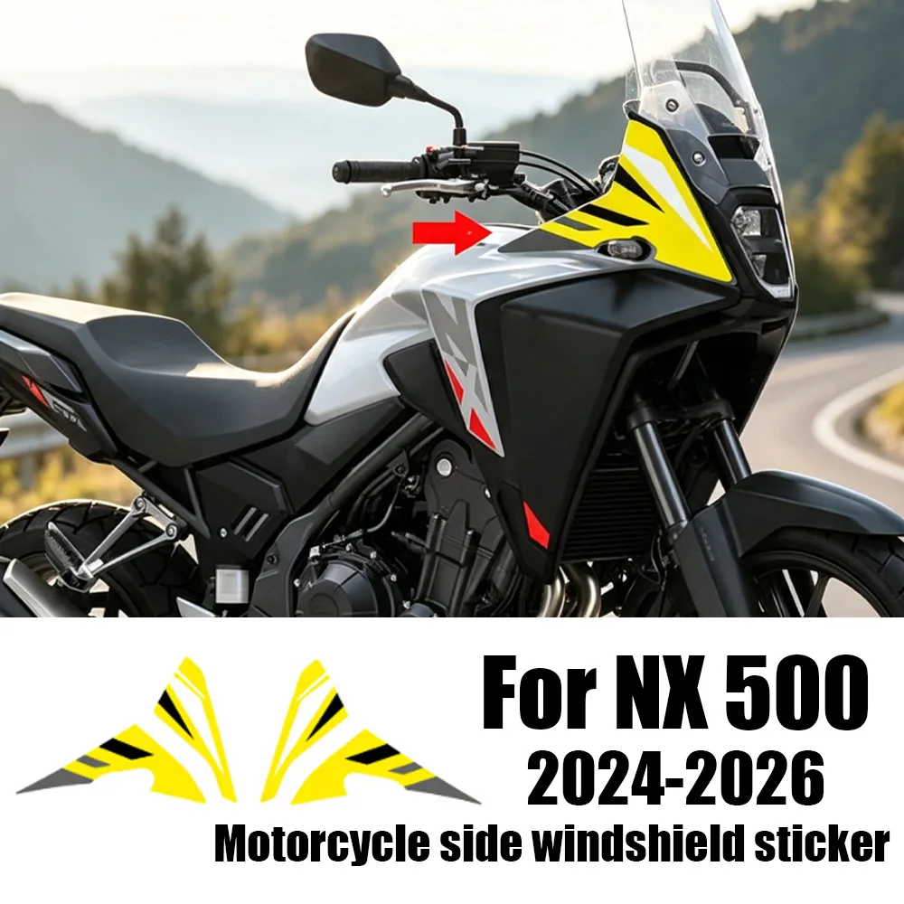 For NX500 Side windshield Decorative Stickers 2024- NX 500 Motorcycle Waterproof Sticker scratch-resistant Decals accessories