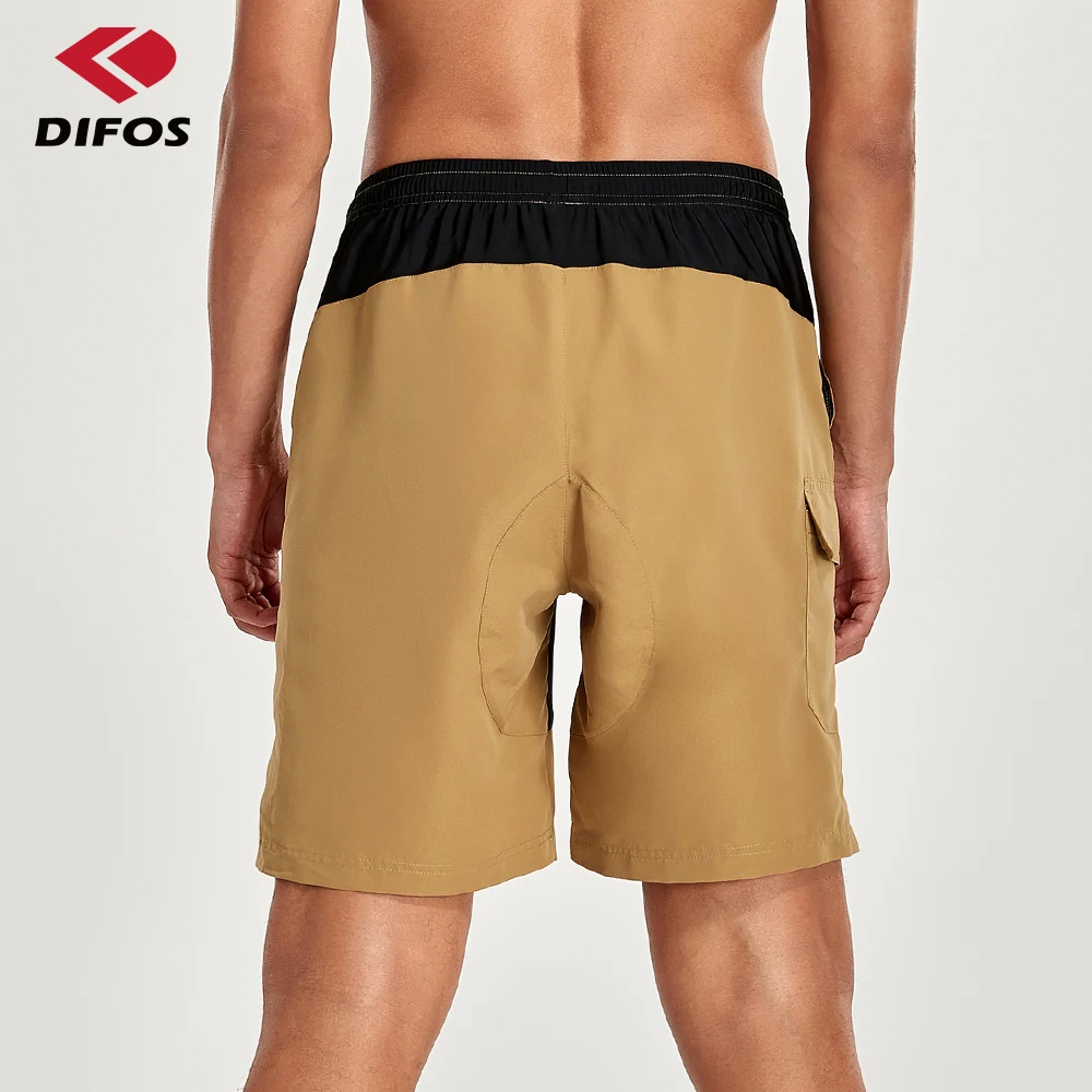 กางเกงขาสั้นปั่นจักรยานลำลองสำหรับผู้ชาย Difos ยืดหยุ่นสูง กางเกงขาสั้นปั่นจักรยาน ระบายอากาศได้ดี เหมาะสำหรับเดินป่า วิ่ง และเล่นกีฬา ปรับขนาดเอวได้
