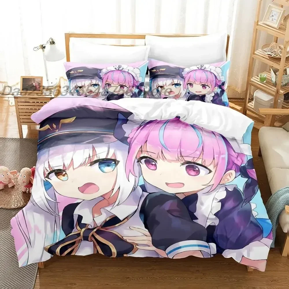 

Minato Aqua Bedding Set Single Twin Full Queen King Size Bed Set Aldult Kid Bedroom Duvetcover Sets 3D Print Anime bed sheet set