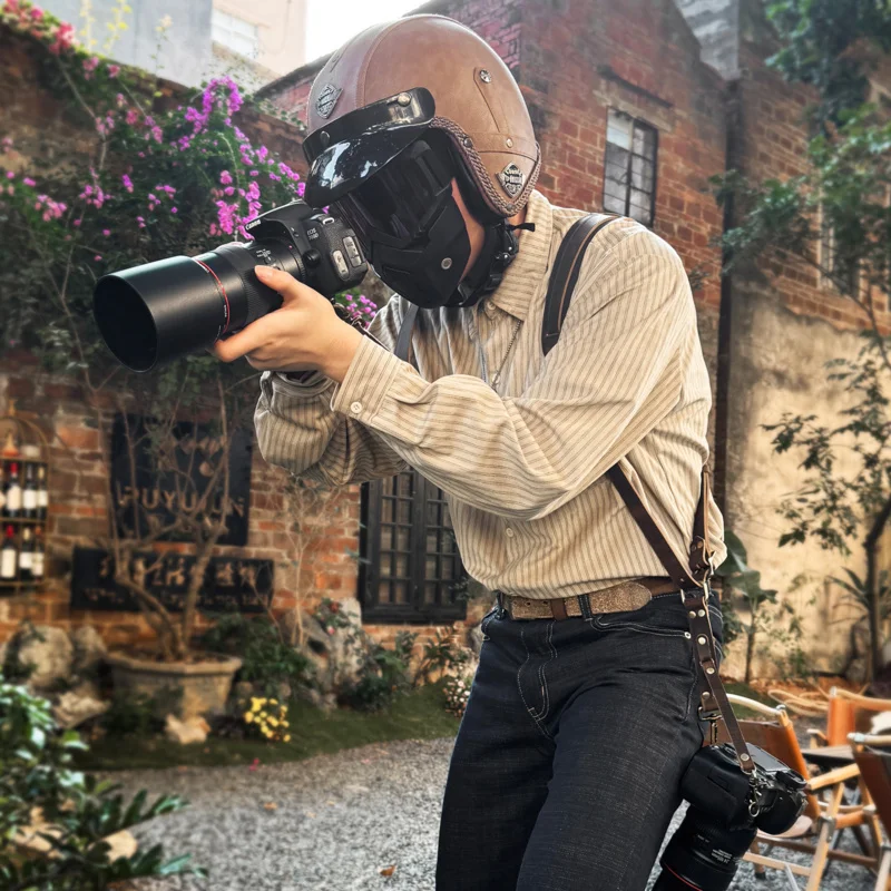New Genuine Leather Camera Strap Dual Shoulder for DSLR Photography Outdoor Fast Shooting