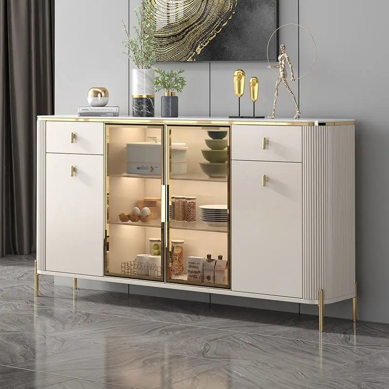 

Light Luxury Painted Meal Cabinet, Storage Cabinet, Side Cabinet, Living Room, Wall leaning Wine Cabinet, Modern and Simple