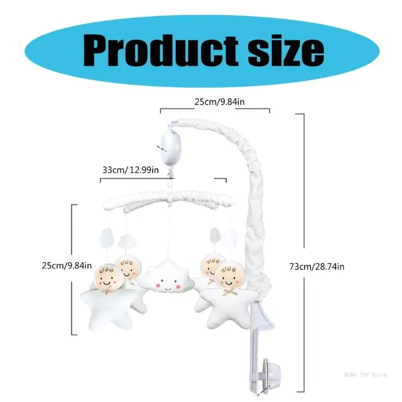 Ruch muzyczny Łóżeczko dziecięce Mobilne Windup Przenieś wiszącą zabawkę Zdejmowana rama