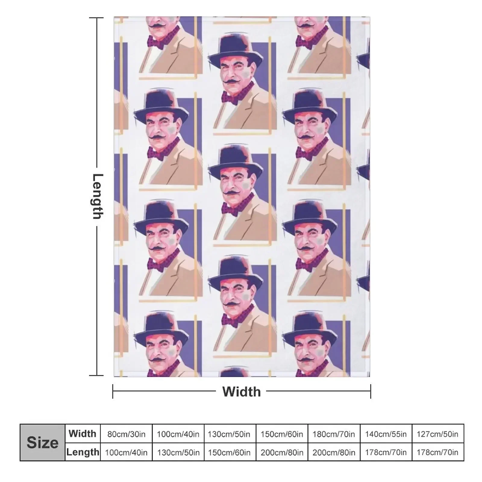 Hercule Poirot II Baseball ? Sleeve Throw Blanket Camping Hairy Weighted Designers Plaid Blankets