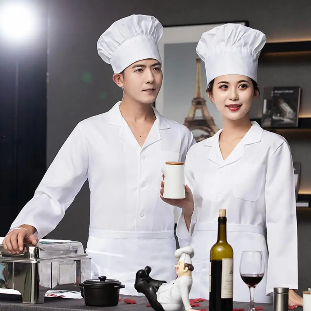 Classic Style Men Women Restaurant Kitchen Canteen Chef Uniform Sleeves Chef Jacket Waiter Works Clothes